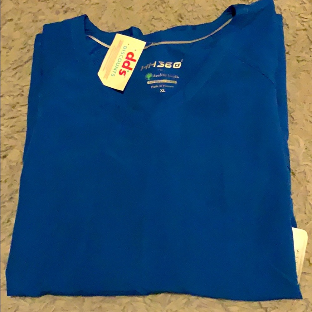 Navy blue scrub shirt